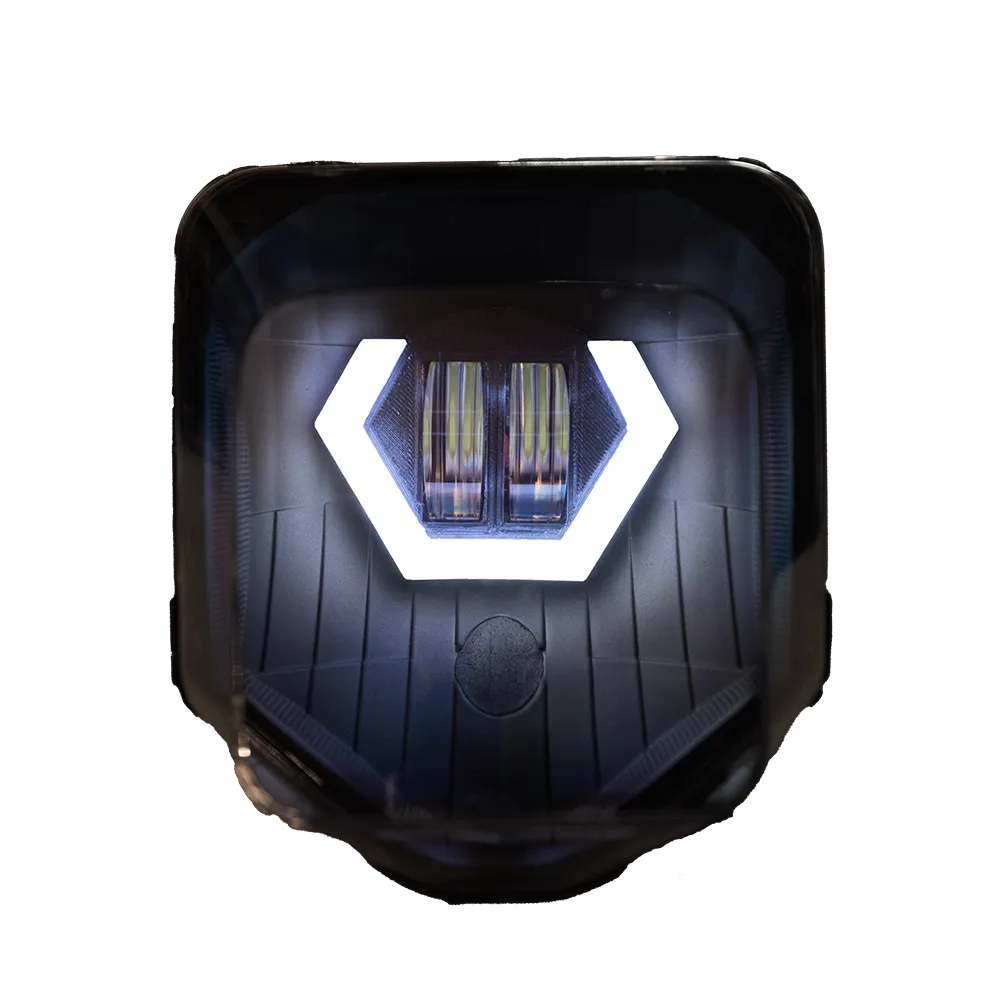 Hexagon Husqvarna RGB LED headlight