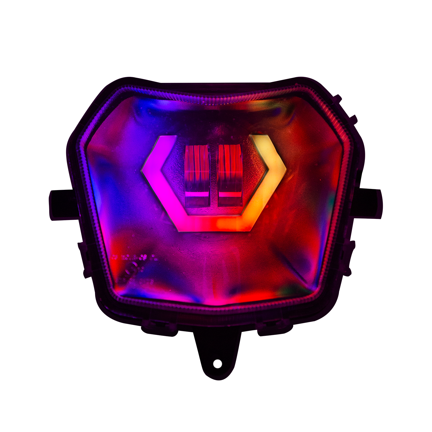 FANTASTICS OFFICIAL LIGHT　CUSTOM PARTS FANTIC Hexagon RGB LED Headlight – GHOSTMOTARD